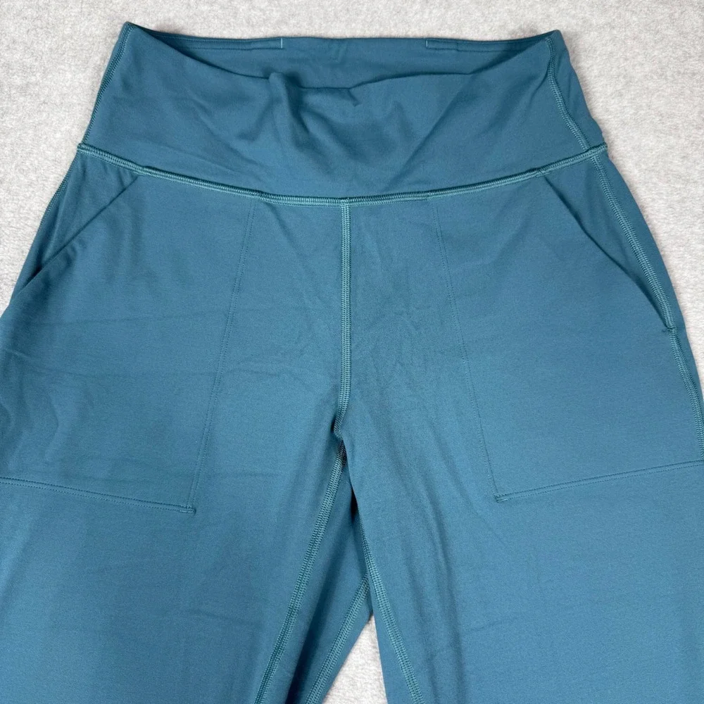 Lululemon Stretch High Rise Jogger Pants Women's 6 Blue Green Teal Pockets